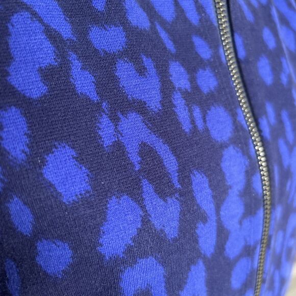 Gap Cotton Blue Zip Up Blazer With Pockets Size 6 - Picture 3 of 10